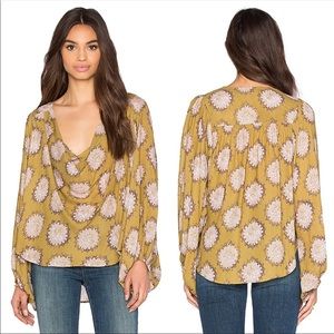 FREE PEOPLE COWL NECK TOP SIZE LARGE